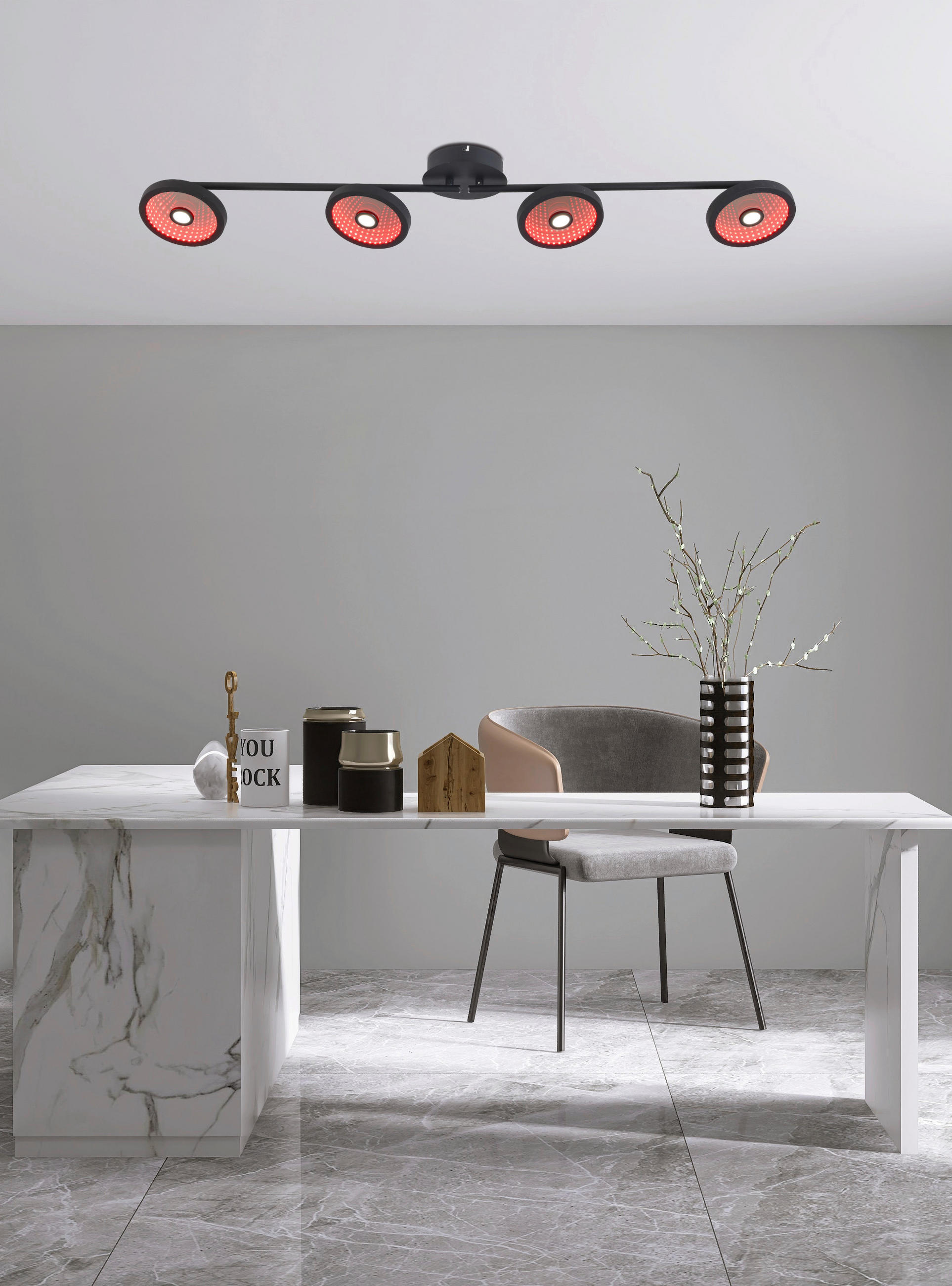 LED-STRAHLER 128/17/14 cm   - Schwarz, LIFESTYLE, Kunststoff/Metall (128/17/14cm) - Novel