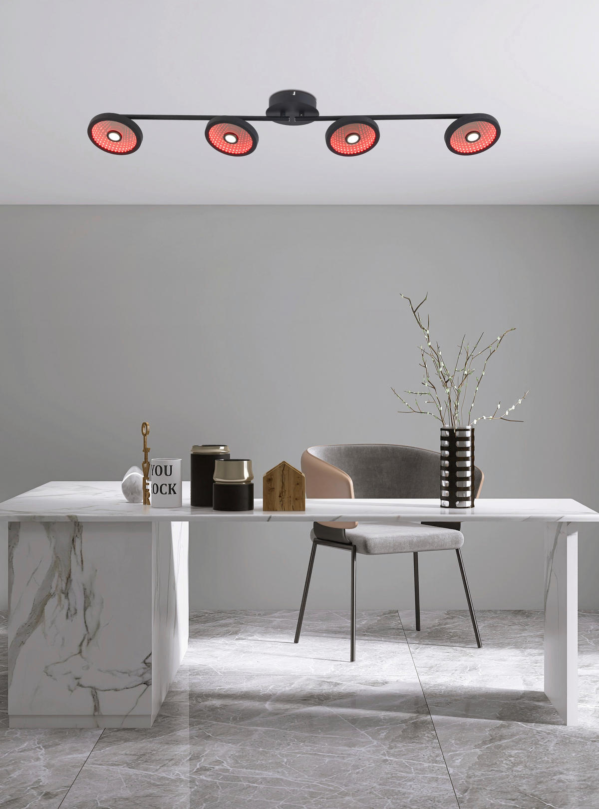 LED-STRAHLER 128/17/14 cm   - Schwarz, LIFESTYLE, Kunststoff/Metall (128/17/14cm) - Novel