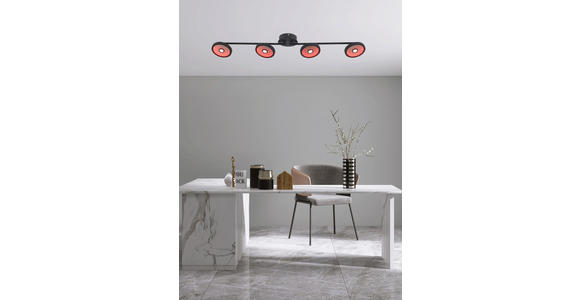 LED-STRAHLER 128/17/14 cm - Schwarz, LIFESTYLE, Kunststoff/Metall (128/17/14cm) - Novel