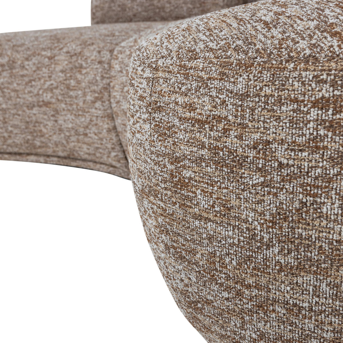 BIGSOFA Batavier in Webstoff Hellbraun  - Hellbraun, Design, Textil (254/74/122cm) - Livetastic