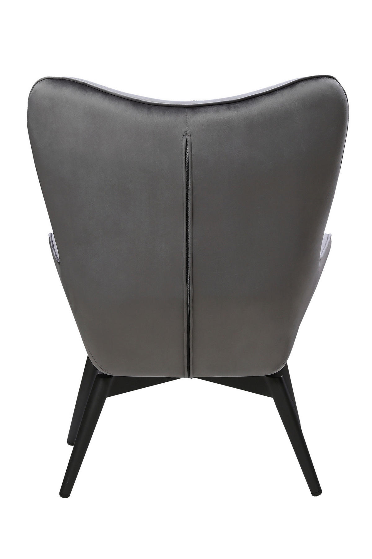 SESSEL in Samt Grau, Schwarz  - Schwarz/Grau, MODERN, Textil/Metall (80/92/99cm) - Livetastic