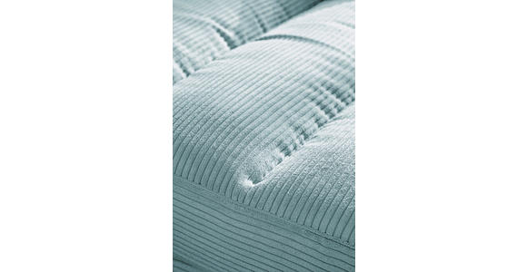 ECKSOFA Hellblau Cord - Schwarz/Hellblau, Design, Textil/Metall (207/296cm) - Dieter Knoll