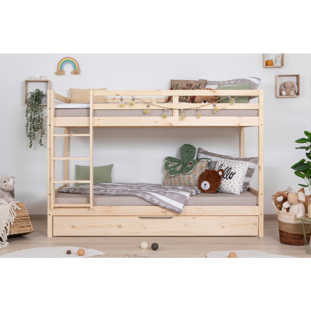 Thumbnail - Mid.you Etagenbett, Natur, Holz, Kiefer, massiv, Höhe ca. 18 cm, 90x200 cm, Bettkasten, für Rollrost geeignet, Kinder- &...