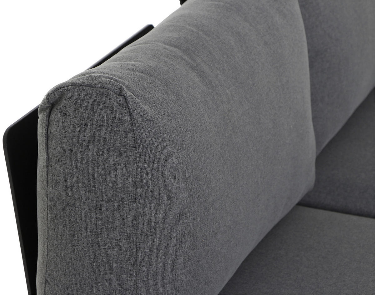 LOUNGESOFA  - Anthrazit/Grau, MODERN, Holz/Textil (172/70/84cm) - Siena Garden