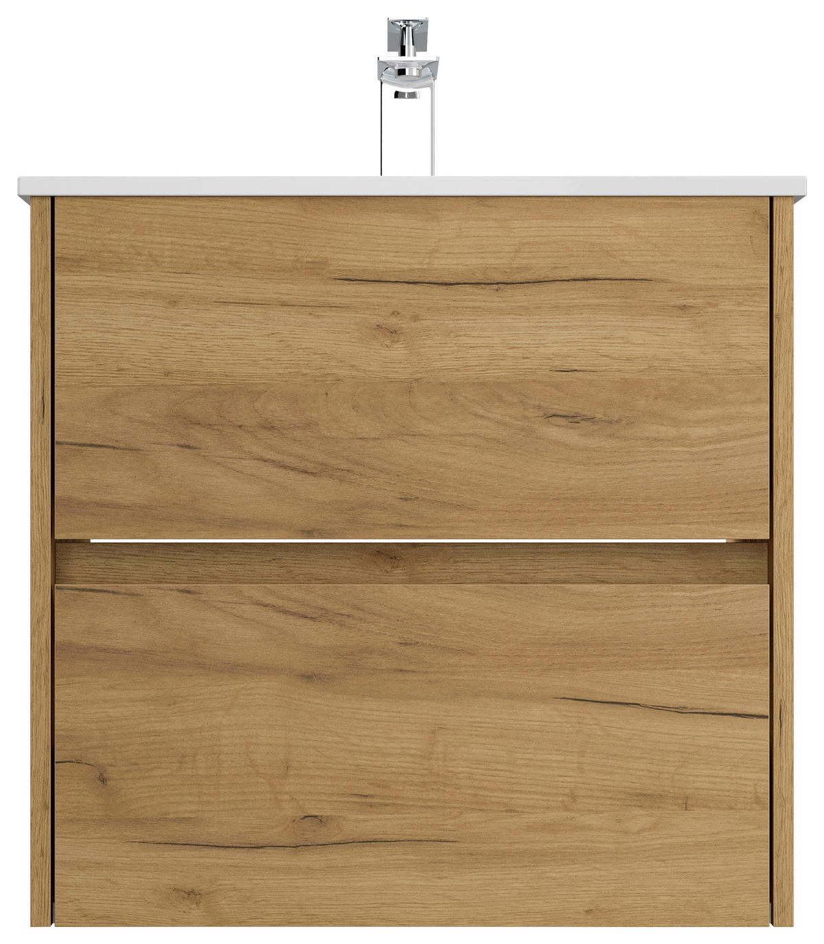 WASCHTISCHKOMBI 60 cm  - Eichefarben/Weiß, MODERN, Keramik/Holzwerkstoff (60cm) - MID.YOU