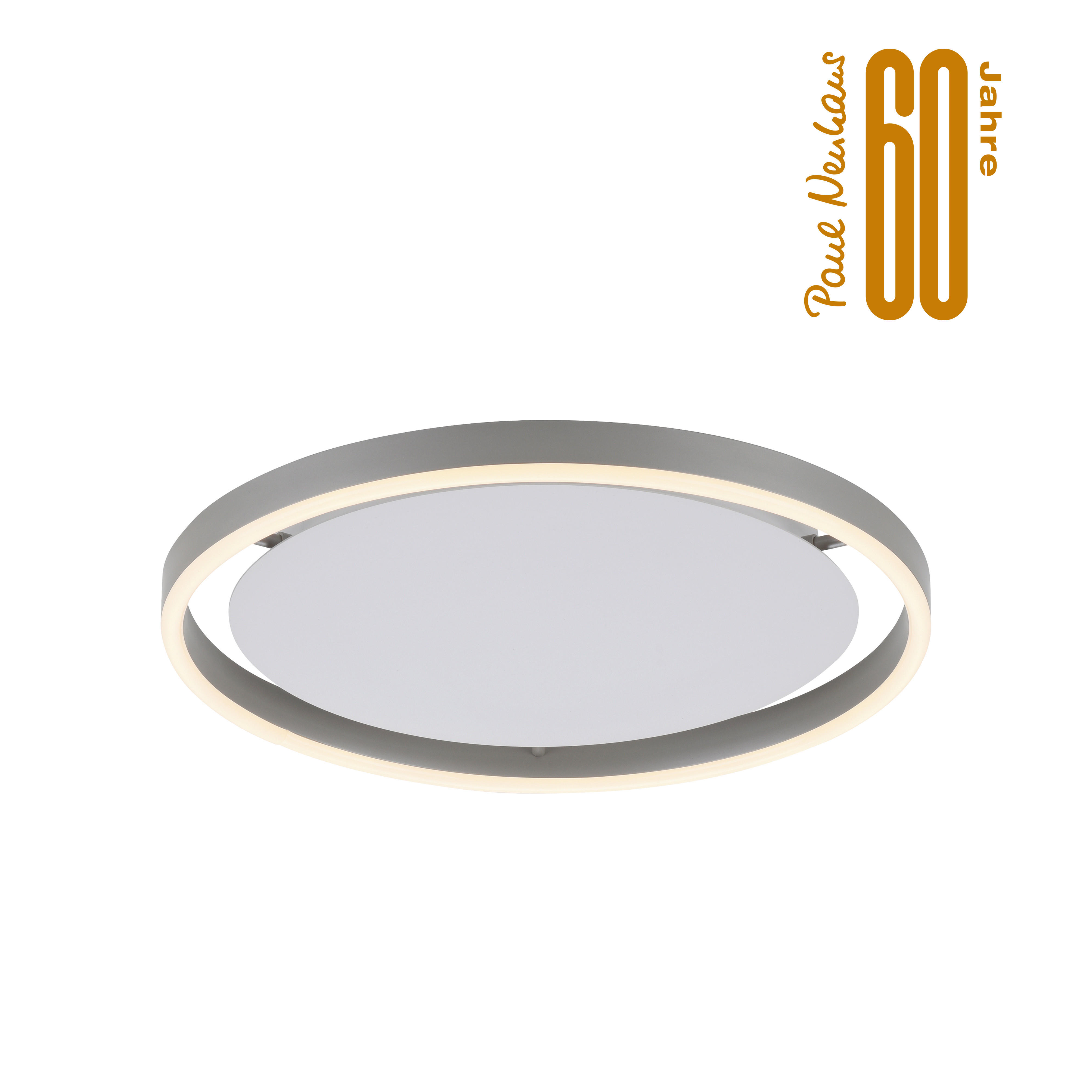 LED-DECKENLEUCHTE 39,3/39,3/5,3 cm   - Alufarben, Design, Kunststoff/Metall (39,3/39,3/5,3cm)