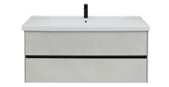 WASCHTISCHKOMBI 121 cm  - Sandfarben/Weiß, Design, Keramik/Holzwerkstoff (121cm) - Dieter Knoll