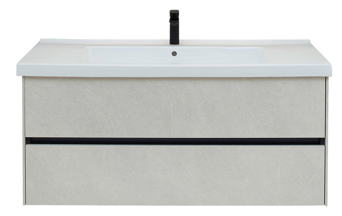 WASCHTISCHKOMBI 121 cm  - Sandfarben/Weiß, Design, Keramik/Holzwerkstoff (121cm) - Dieter Knoll