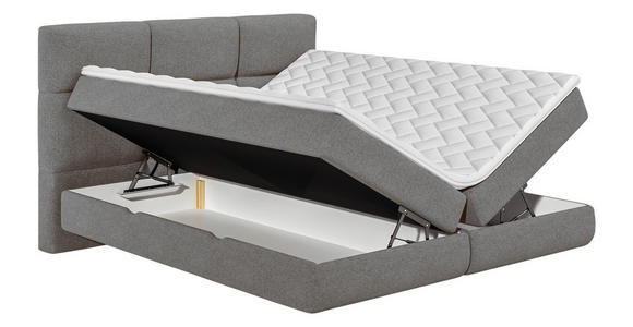 BOXSPRINGBETT 180/200 cm in Anthrazit - Anthrazit/Schwarz, Basics, Holz/Holzwerkstoff (180/200cm) - Esposa