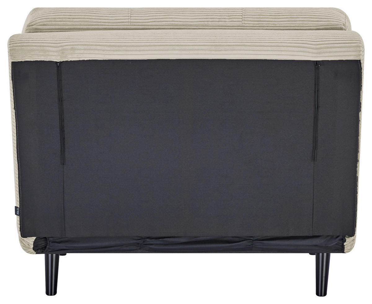 SCHLAFSESSEL Cord Beige    - Beige/Schwarz, Design, Holz/Textil (100/82/91cm) - Ti'me