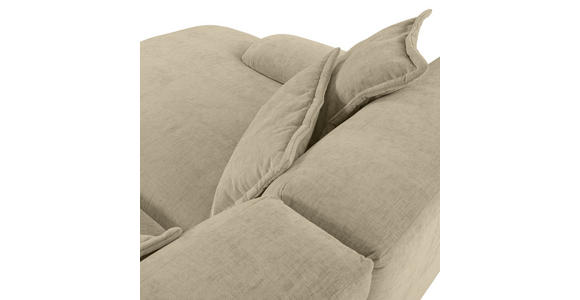 ECKSOFA  in Flachgewebe Beige  174/274 cm  - Beige/Schwarz, KONVENTIONELL, Kunststoff/Textil (174/274cm) - Carryhome