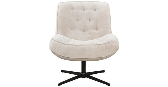 SESSEL in Struktur Naturfarben  - Schwarz/Naturfarben, Design, Holz/Textil (71/83/79cm) - Carryhome