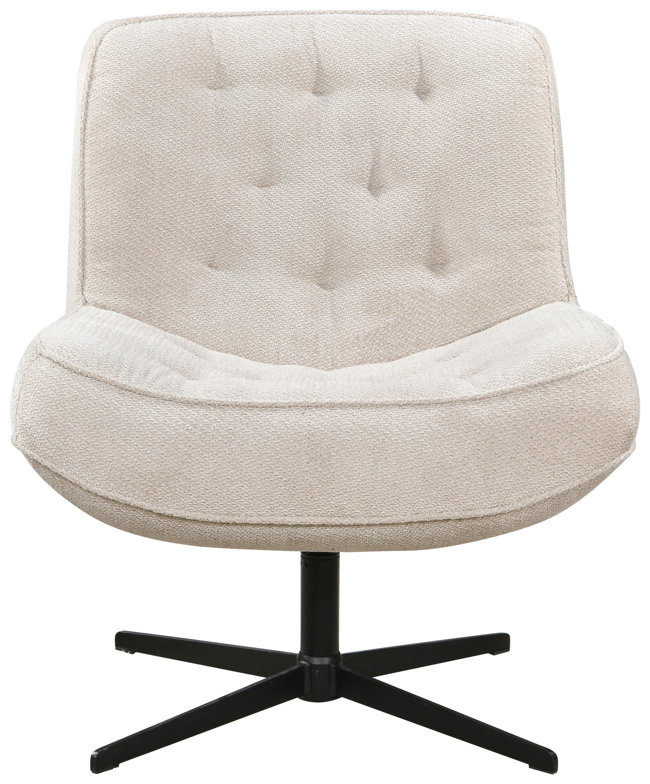 SESSEL in Struktur Naturfarben  - Schwarz/Naturfarben, Design, Holz/Textil (71/83/79cm) - Carryhome