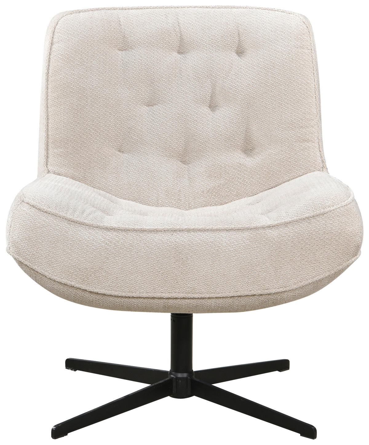 SESSEL in Struktur Naturfarben  - Schwarz/Naturfarben, Design, Holz/Textil (71/83/79cm) - Carryhome