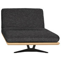 OTTOMANE Palermo Webstoff Anthrazit  - Anthrazit/Beige, Design, Holz/Textil (114/92/165-218cm) - Dieter Knoll