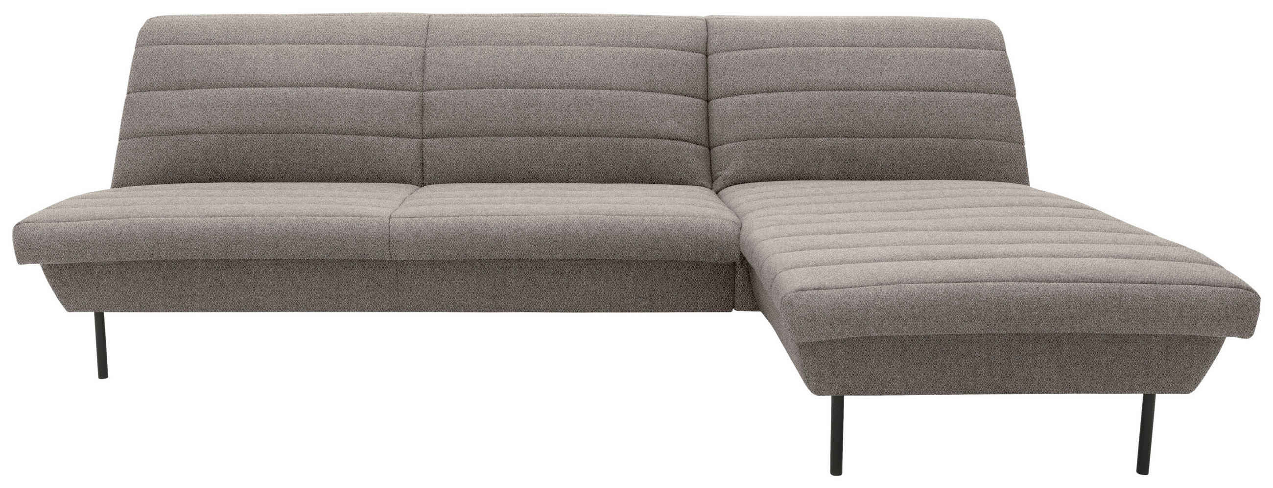 ECKSOFA in Webstoff Braun, Beige 274/168 cm - Beige/Schwarz, Design, Textil/Metall (274/168cm) - LOOKS by W.Joop