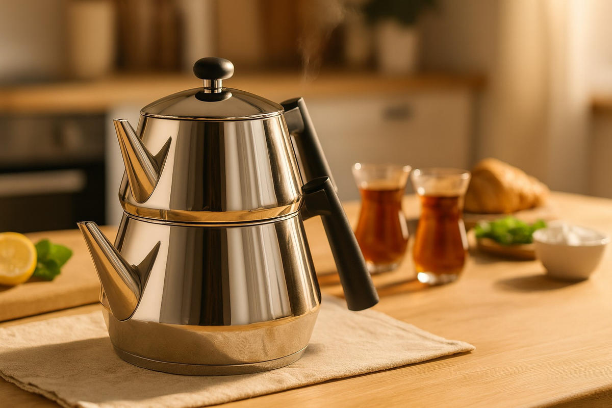 TEEKANNENSET Schäfer  - Edelstahlfarben, Basics, Metall