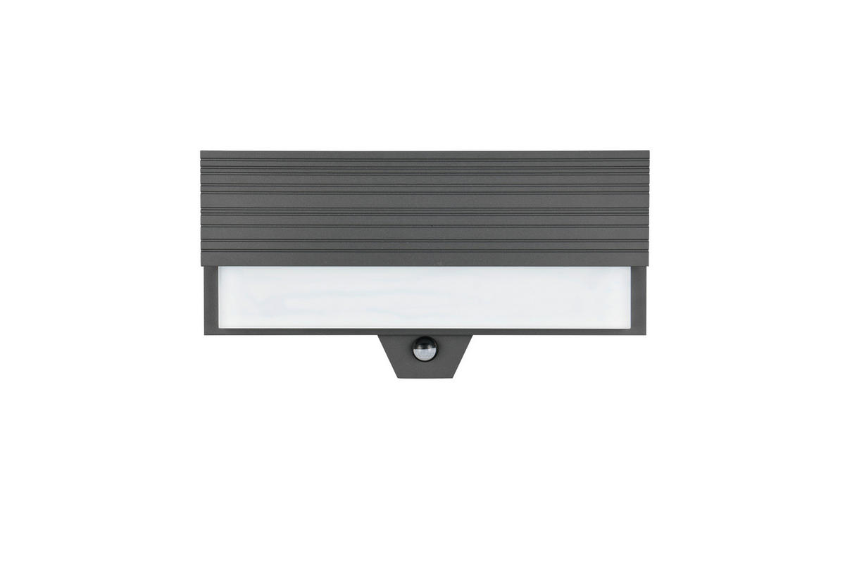 AUßENWANDLEUCHTE   - Anthrazit/Weiß, Design, Kunststoff/Metall (20,5/40/6,5cm)