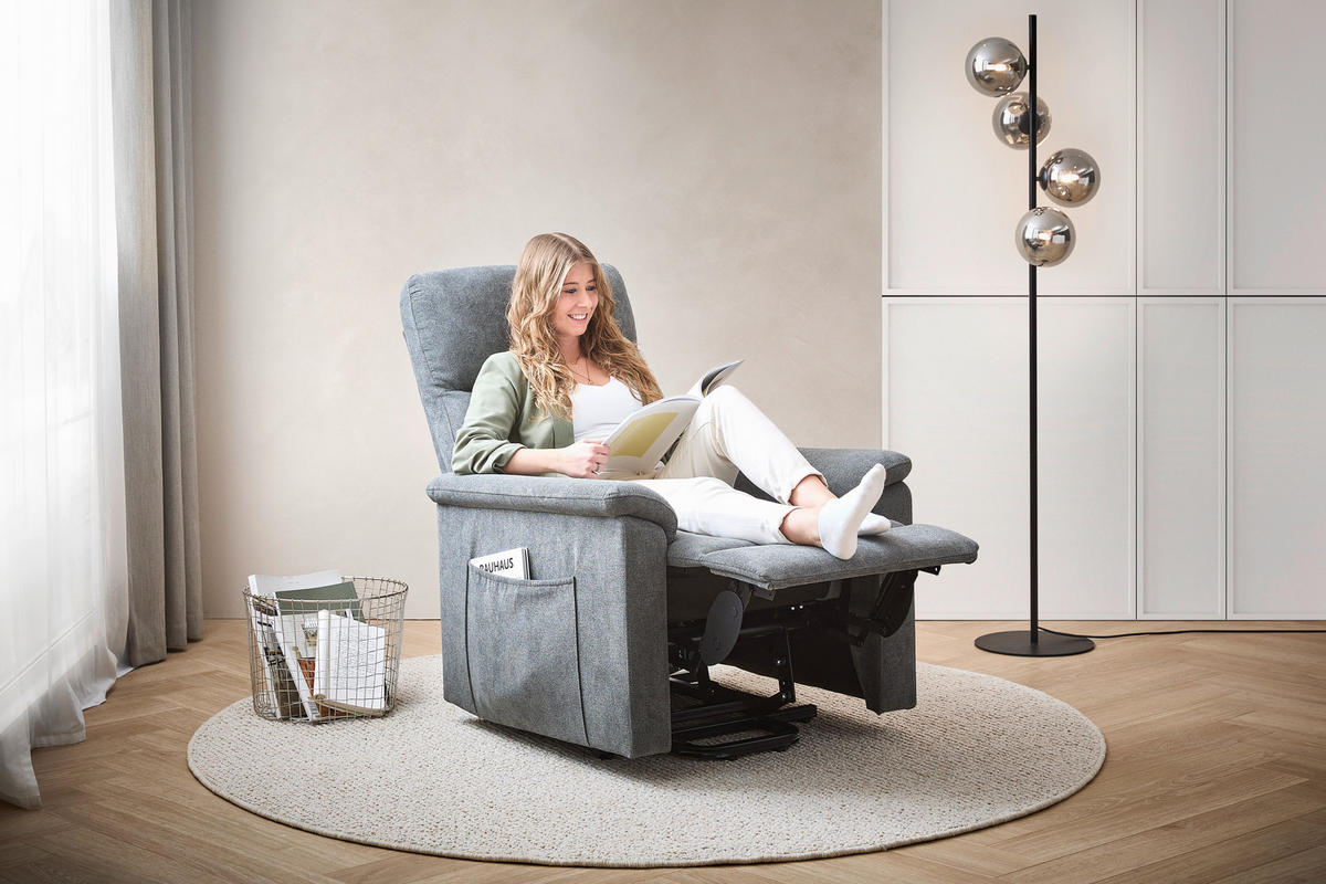RELAX FOTEL - fekete/szürke, Konventionell, műanyag/textil (78/110/93cm) - Cantus