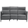 TRAPEZSOFA in Mikrofaser Grau  - Schwarz/Grau, Konventionell, Textil/Metall (221/103/95cm) - Dieter Knoll