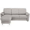 ECKSOFA in Flachgewebe Hellgrau  - Chromfarben/Hellgrau, Konventionell, Textil/Metall (163/250cm) - Beldomo System