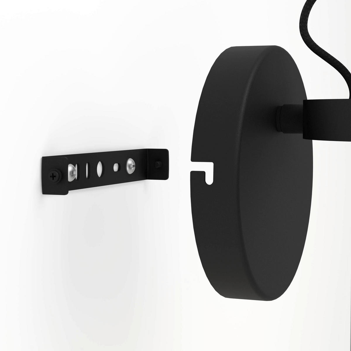 WANDLEUCHTE 18,5/18,5 cm   - Schwarz/Weiß, Design, Glas/Metall (18,5/18,5cm) - Eglo