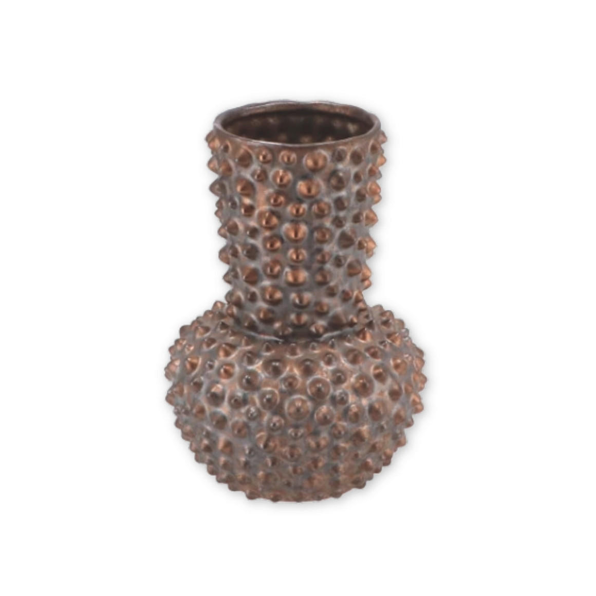 VAZA   16,5/16,5/23 cm   keramika  - brončane boje, Basics, keramika (16,5/16,5/23cm)