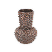 VAZA   16,5/16,5/23 cm   keramika  - brončane boje, Basics, keramika (16,5/16,5/23cm)