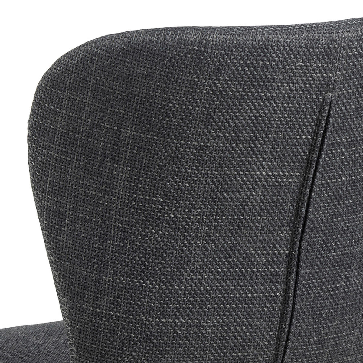 STUHL  in Webstoff Textil, Metall  - Dunkelgrau/Schwarz, Design, Textil/Metall (46,5/81/53cm) - MID.YOU