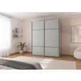 SCHWEBETÜRENSCHRANK 181/223/68 cm 2-türig Grau  - Schwarz/Grau, KONVENTIONELL, Holzwerkstoff/Metall (181/223/68cm) - Novel