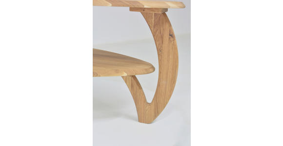 COUCHTISCH Wildeiche massiv 90/60/50 cm Freiform Eichefarben  - Eichefarben, KONVENTIONELL, Holz (90/60/50cm) - Linea Natura