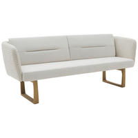 SITZBANK 224/91/69 cm Flachgewebe Beige massiv Holz  - Eichefarben/Beige, Design, Holz/Textil (224/91/69cm) - Valnatura