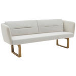 SITZBANK 224/91/69 cm Flachgewebe Beige massiv Holz  - Eichefarben/Beige, Design, Holz/Textil (224/91/69cm) - Valnatura