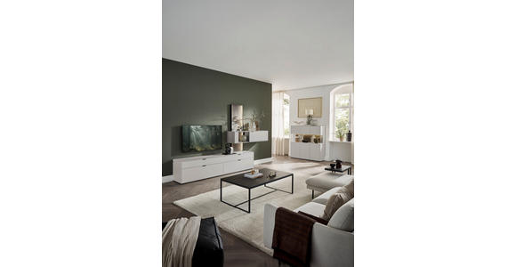 WOHNWAND  in Hellgrau  306/204,9/45,2 cm  - Hellgrau, Design, Glas/Keramik (306/204,9/45,2cm) - Dieter Knoll