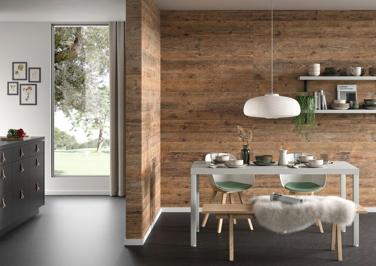 DECOWALL NAMUR FICHTE NATUR  3 Stück  - Eichefarben/Braun, KONVENTIONELL, Holzwerkstoff (125/66/1.2cm) - Egger Holzwerkstoffe