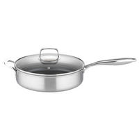 SCHMORPFANNE INOXXA BLACK 28 cm  - Edelstahlfarben/Transparent, Basics, Glas/Metall (28cm) - GSW