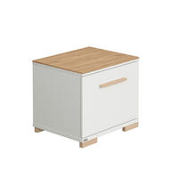 NACHTTISCH  - Eichefarben/Weiß, Basics, Holz/Holzwerkstoff (48,40/42/39,60cm) - Paidi