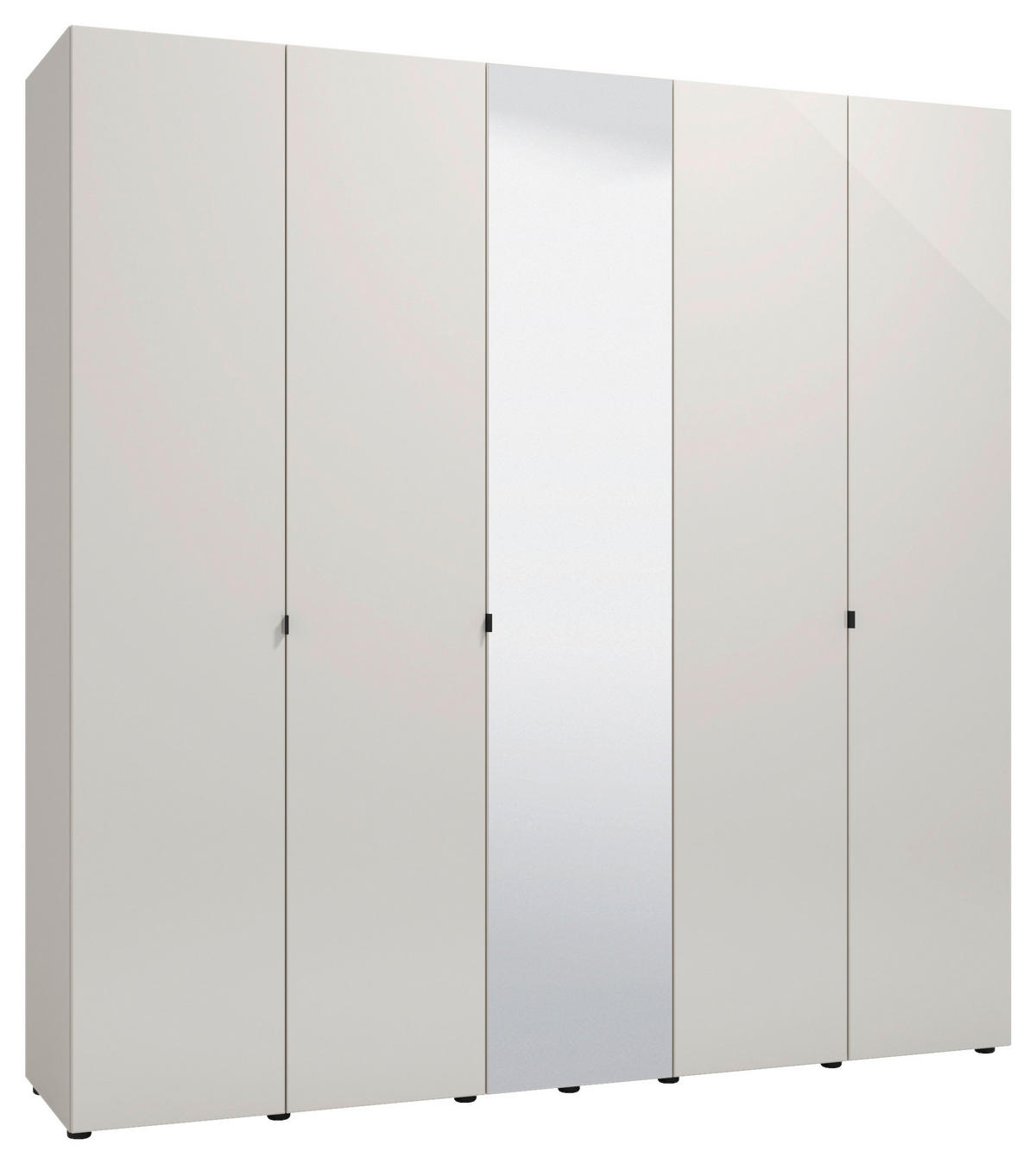 NYÍLÓAJTÓS SZEKRÉNY kasmírszínű  - kasmírszínű/fekete, Konventionell, faalapú anyag/üveg (224/226,5/56,5cm) - Stylife