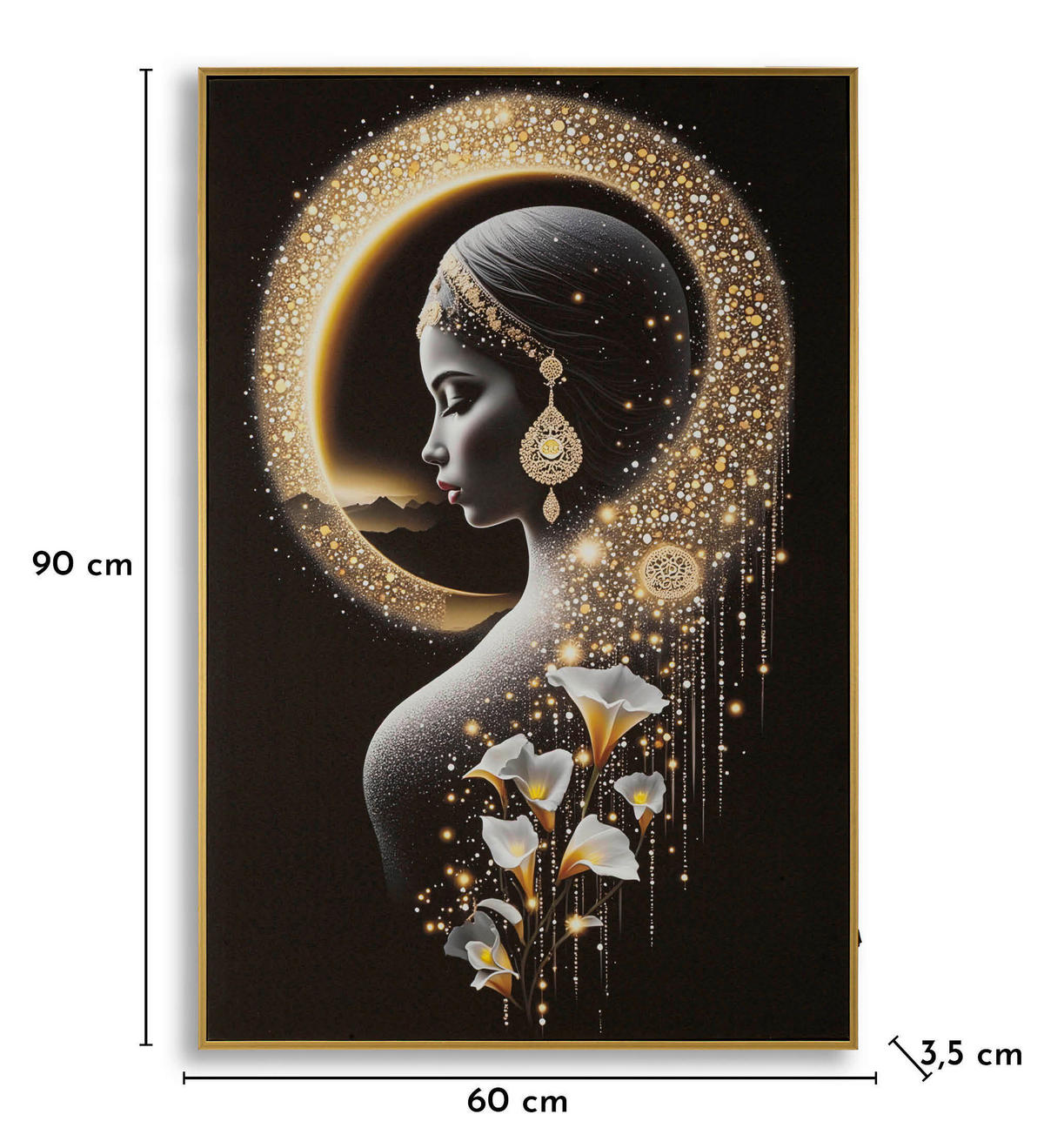 LEINWANDBILD  - Goldfarben, Basics, Holz/Kunststoff (60/90/3.5cm)