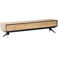 LOWBOARD  200/45,5/40 cm  - Eichefarben/Schwarz, Design, Holzwerkstoff/Metall (200/45,5/40cm) - MID.YOU