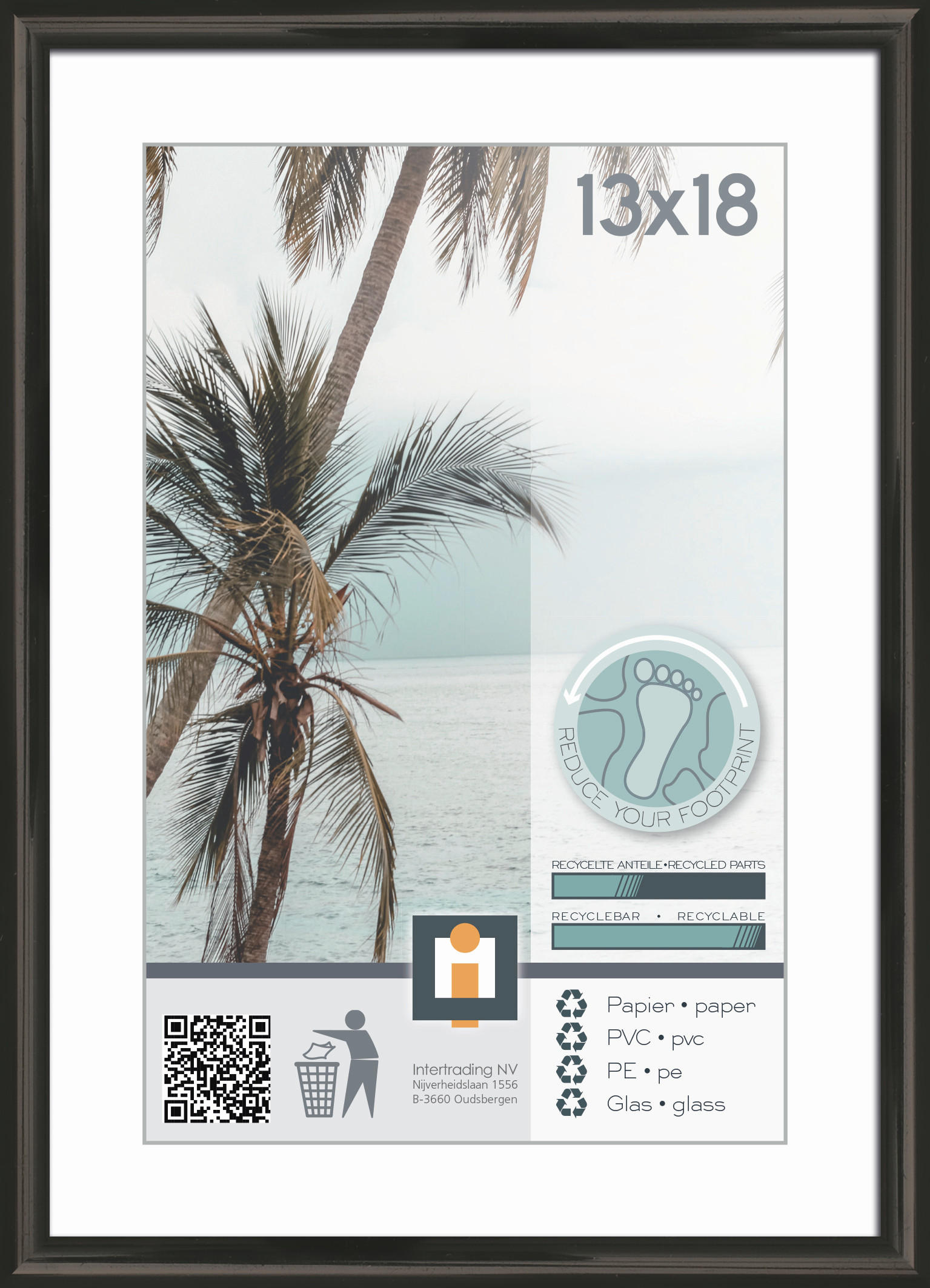 RAM ZA SLIKE     14/19 cm     - crna, Osnovno, staklo/plastika (14/19cm)