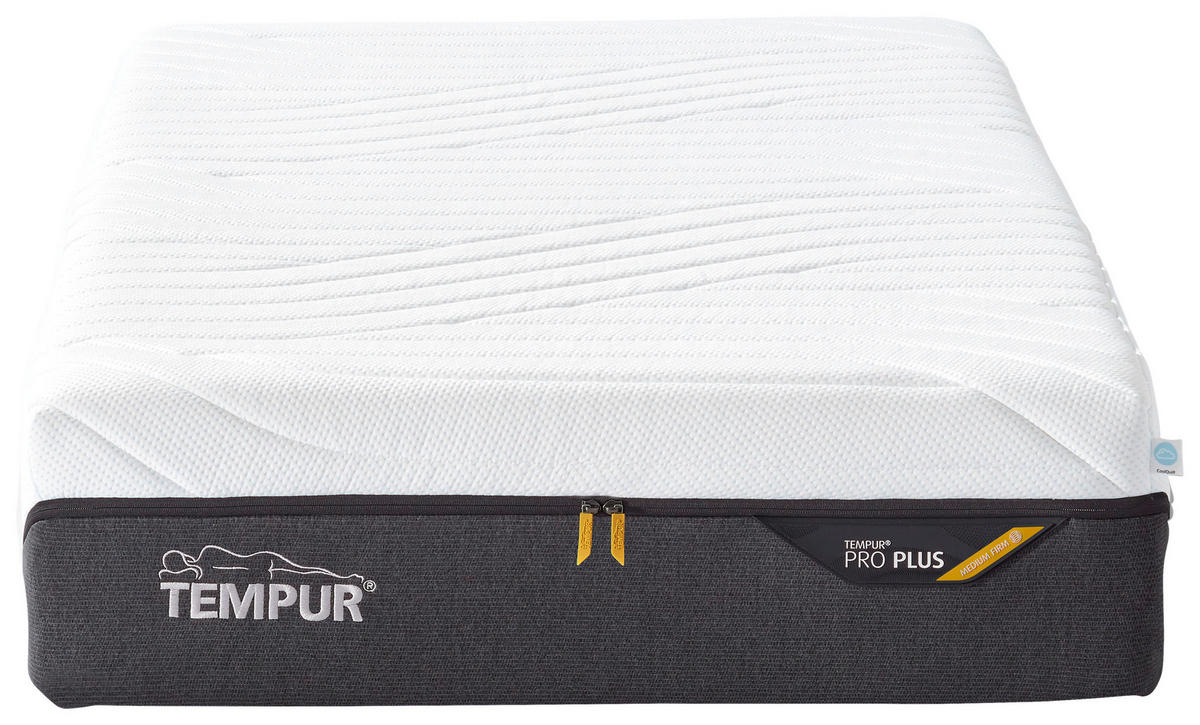 MATRATZE MEDIUM FIRM HYBRID Pro Plus® Coolquilt 90/200 cm Höhe ca. 27 cm  - Anthrazit/Weiß, Basics, Textil (90/200cm) - Tempur