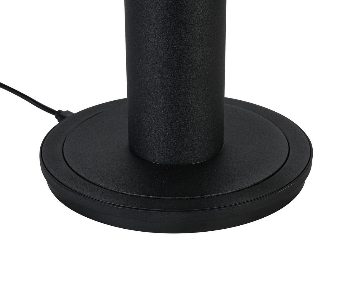 AKKU-TISCHLEUCHTE 20/42 cm  - Bernsteinfarben/Schwarz, Design, Glas/Kunststoff (20/42cm) - Dieter Knoll