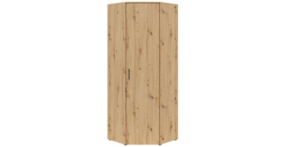 ECKSCHRANK 71,5/195/71,5 cm Eiche Artisan - Schwarz/Eiche Artisan, MODERN, Holzwerkstoff/Kunststoff (71,5/195/71,5cm) - Carryhome