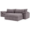 ECKSOFA  in Webstoff Grau, Lila  306/198 cm  - Lila/Schwarz, MODERN, Kunststoff/Textil (306/198cm) - Carryhome