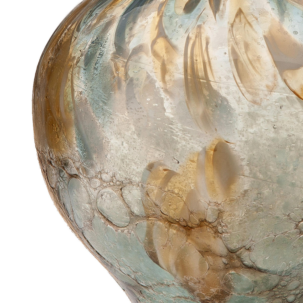 DEKOVASE  - Hellbraun/Pastellblau, Basics, Glas (20/31cm)