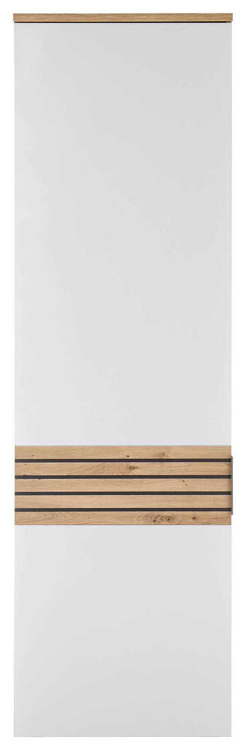GARDEROBENSCHRANK in 60/200/38 cm - Dunkelgrau/Silberfarben, Design, Holzwerkstoff/Kunststoff (60/200/38cm) - MID.YOU