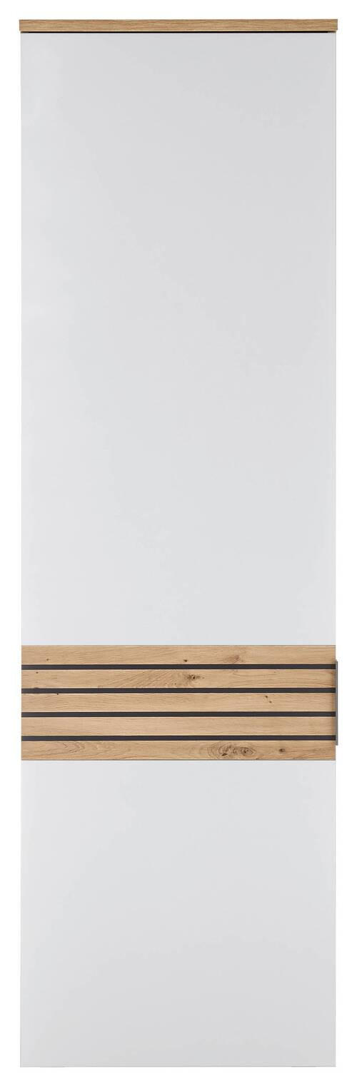 Levně MID.YOU SKŘÍŇ NA ODĚV, bílá, tmavě šedá, dub artisan, 60/200/38 cm