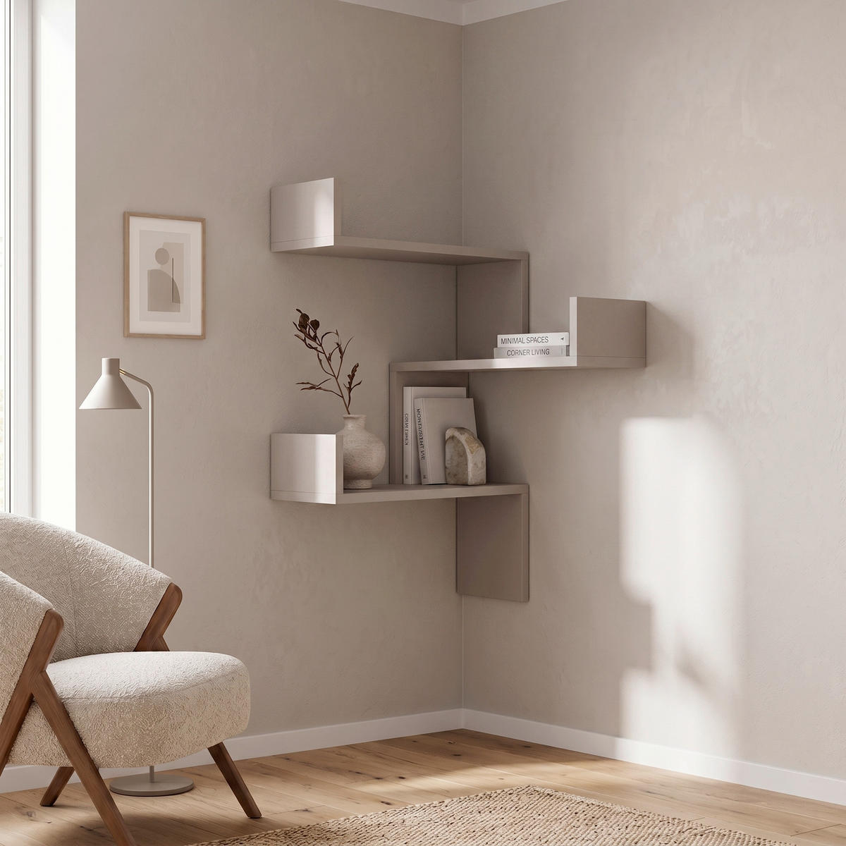 WANDBOARD Lima Holzwerkstoff Beige  - Beige, Design, Holzwerkstoff (60/90/22cm) - Livetastic