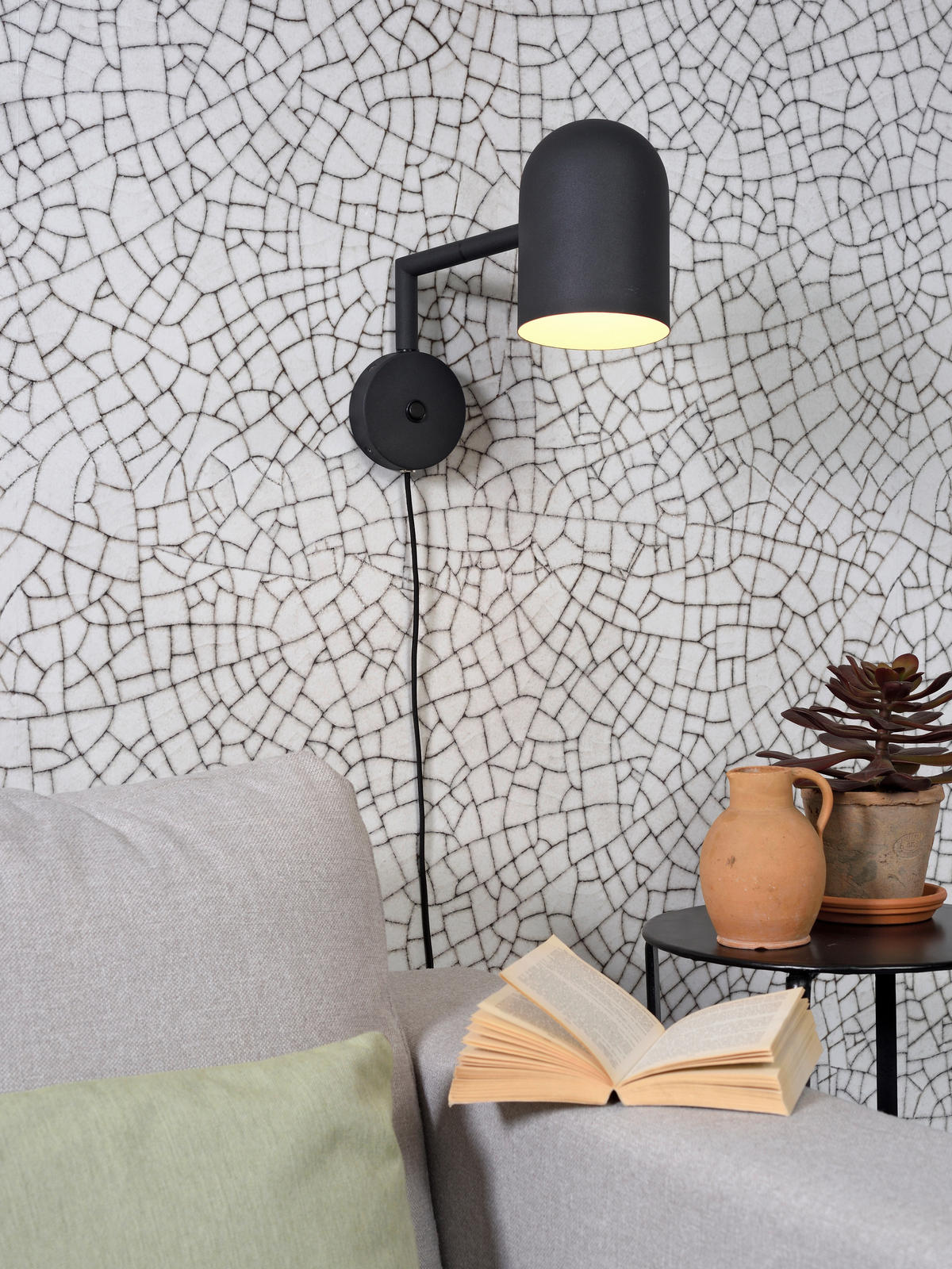 WANDLEUCHTE - Schwarz, Design, Metall (33/15/33cm) - It's about Romi